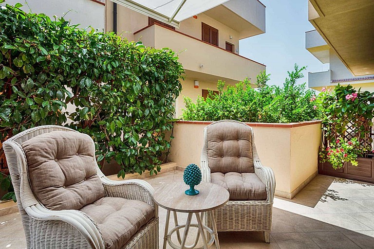 Secondo patio con tenda parasole automatizzata - Casa vacanze Ficarazzi